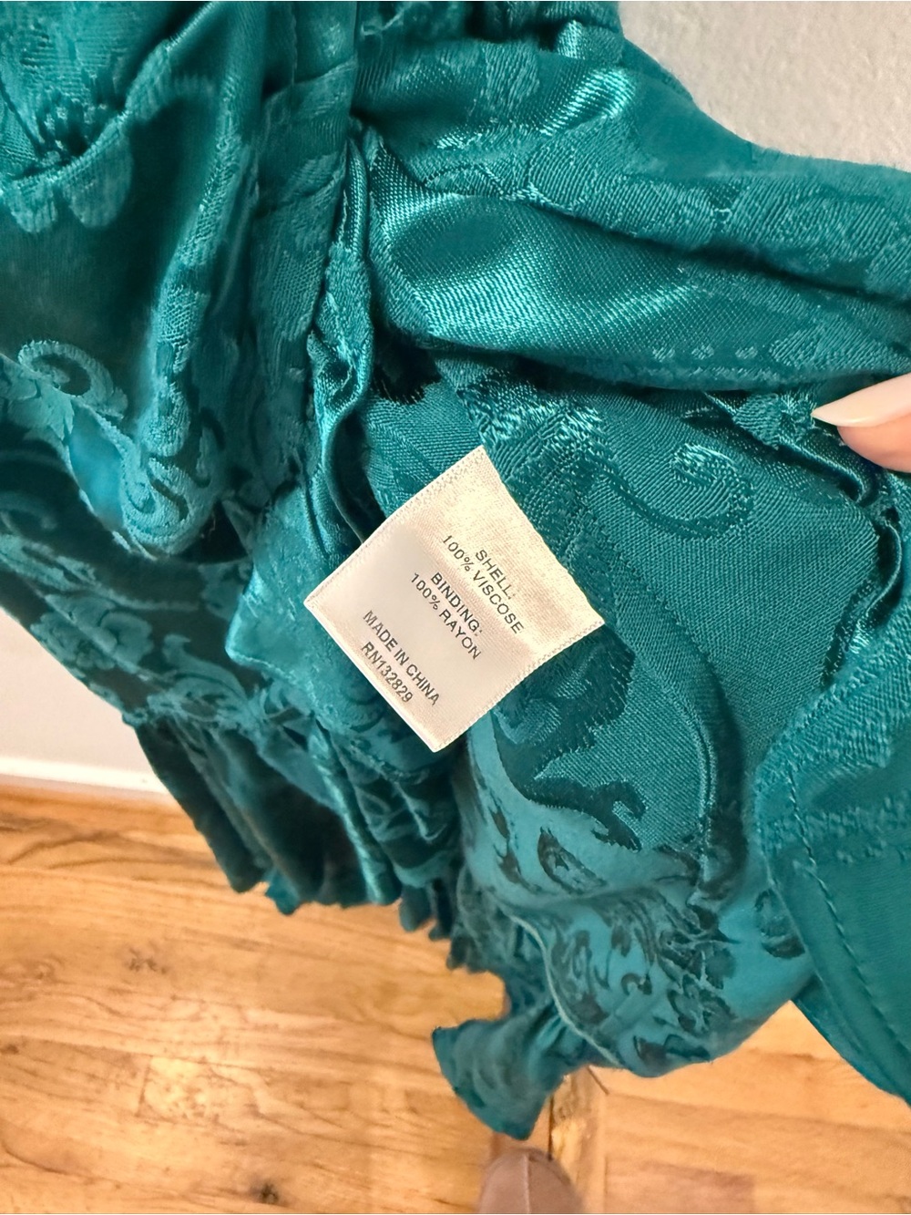 MAJORELLE Claudette Maxi Wrap Dress Green Royale Revolve XXS - Picture 12 of 12
